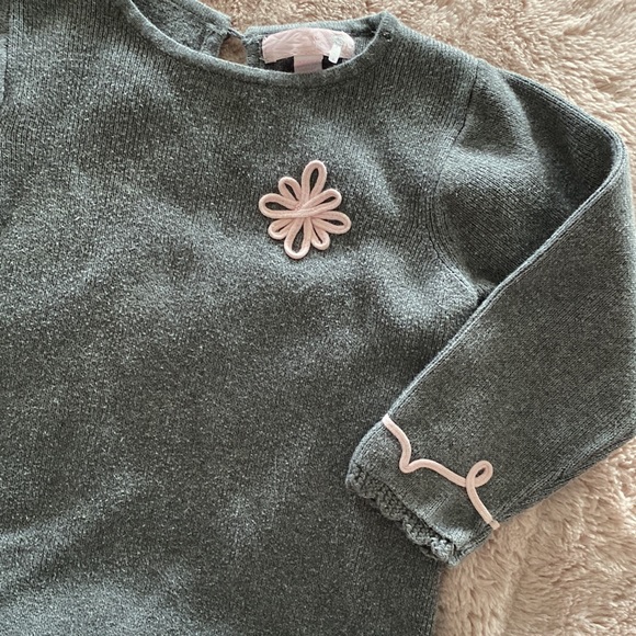 Grey & Pink Sweater Dress - Picture 2 of 4